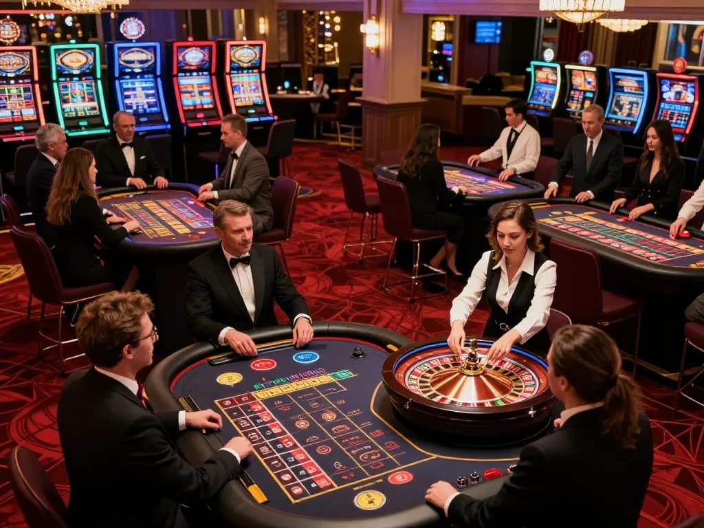 Players at ATQ casino enjoying an exhilarating roulette game amidst luxurious surroundings.