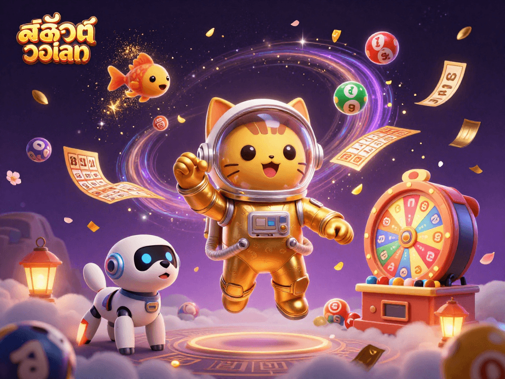 Engage in the vibrant world of สล็อตวอเลท, where 3D cartoon characters and gambling elements create an exciting atmosphere.
