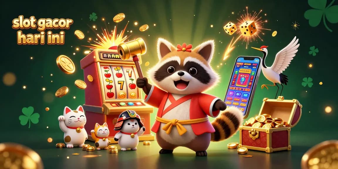 Spin big with slot gacor hari ini! Enjoy colorful, vibrant characters and exciting casino game elements in a dynamic 3D scene.
