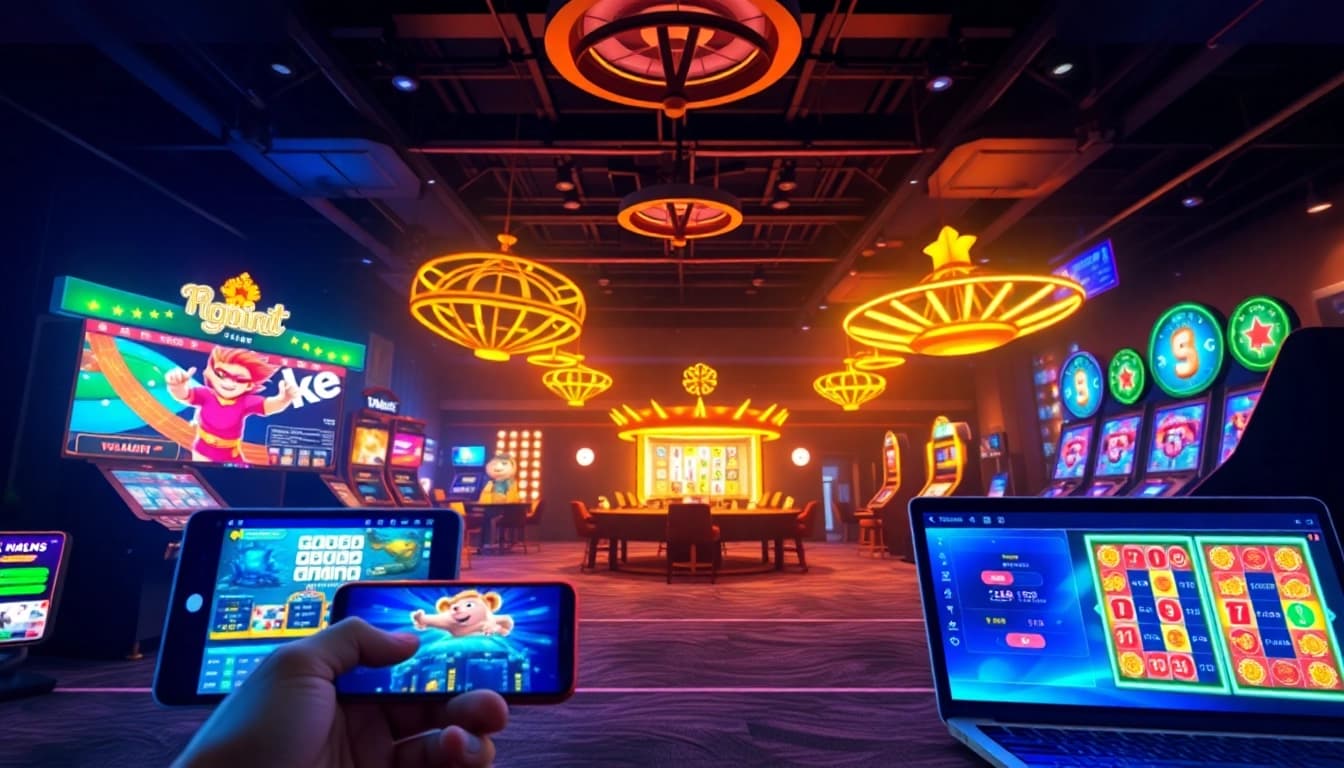 Engaging interface of the 8s online gambling platform with exciting games displayed.