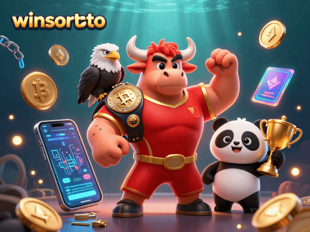 Menangkan hadiah besar dengan winsortoto dalam ilustrasi kasino 3D yang dinamis dan penuh warna.