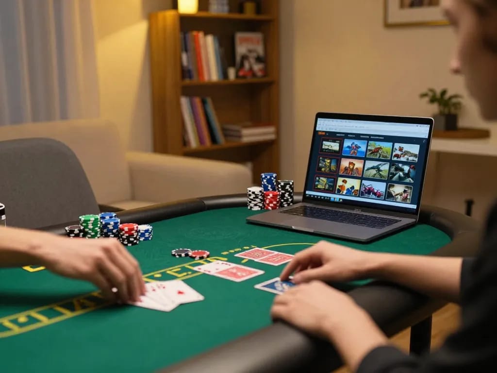 Engaging in bankroll management strategies while playing Fokus777's online poker game at home