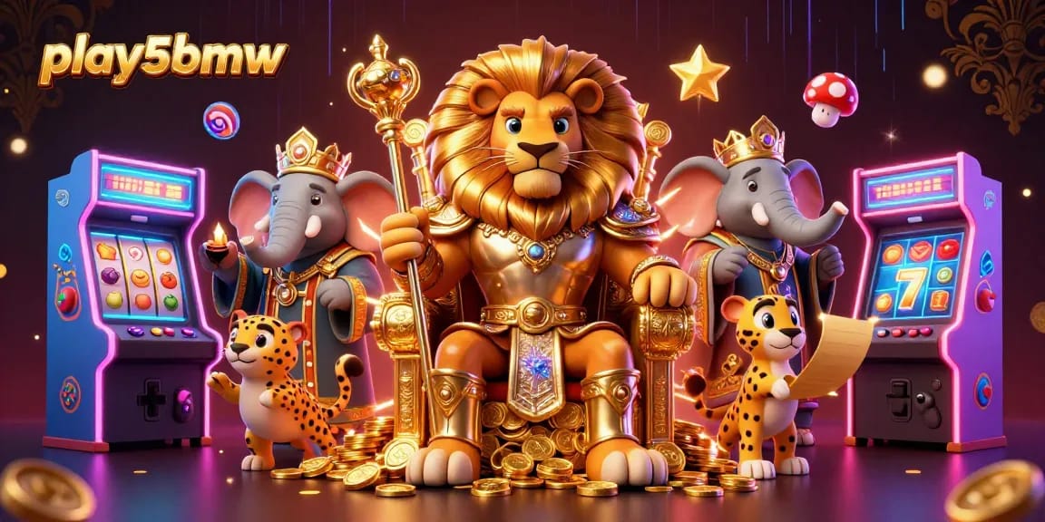 Experience thrilling gameplay at play5bmw with vibrant 3D casino illustrations showcasing dynamic game elements.