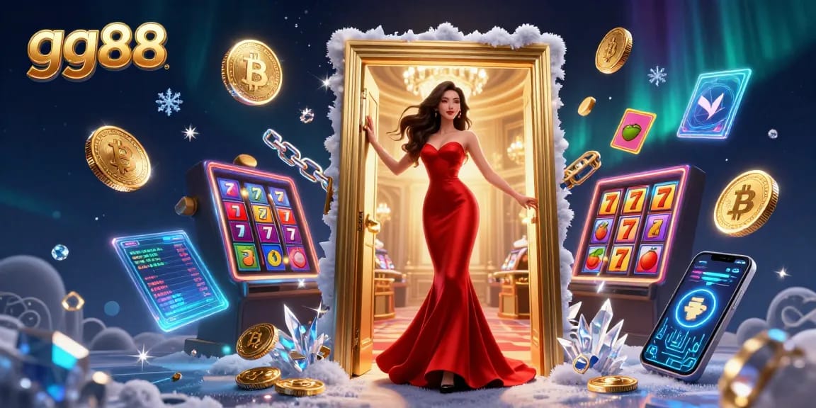 Engage with gg88 in a vibrant, luxury casino setting where stunning visuals and exciting elements invite players to win!