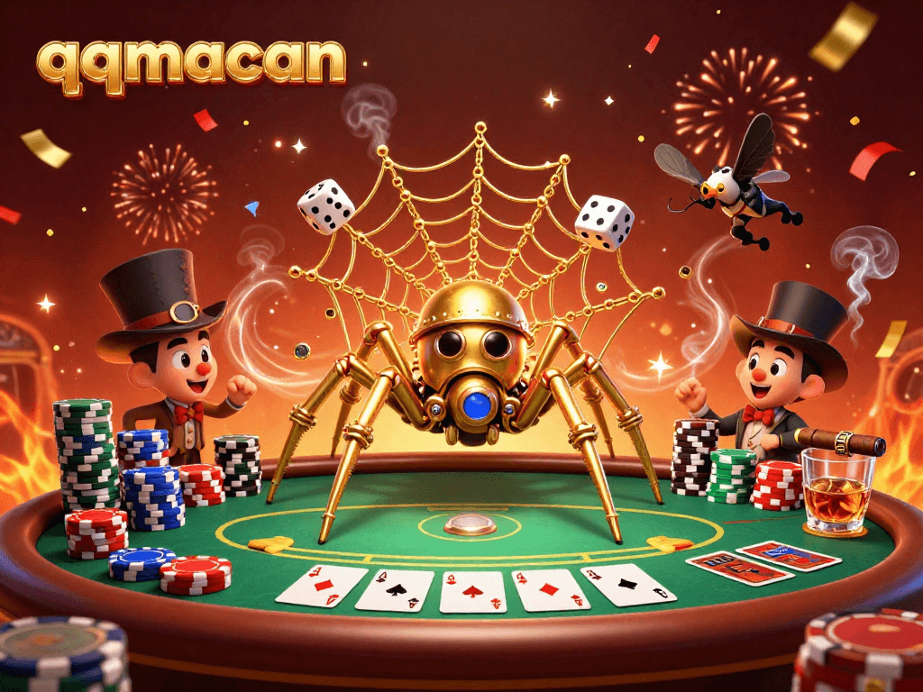 Engage with the captivating world of qqmacan where steampunk charm meets casino excitement amid poker chips and delightful confetti.