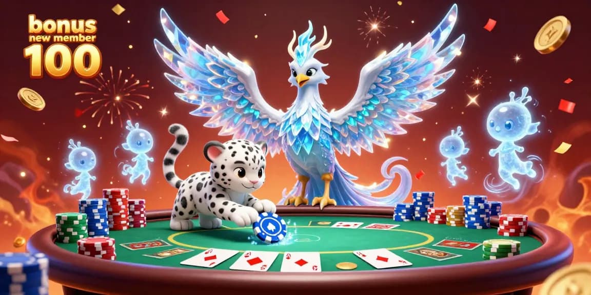 Experience excitement with the bonus new member 100 at our vibrant casino, featuring a lively contest with poker elements.