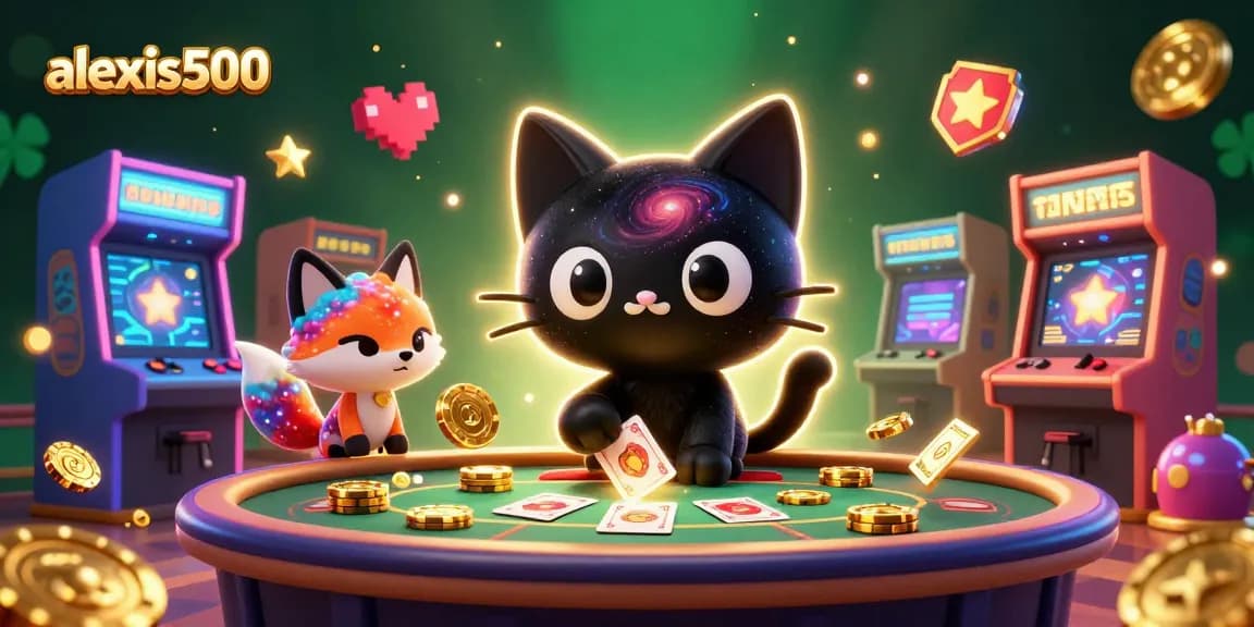Engage and win with alexis500 at a cosmic casino featuring vibrant games.