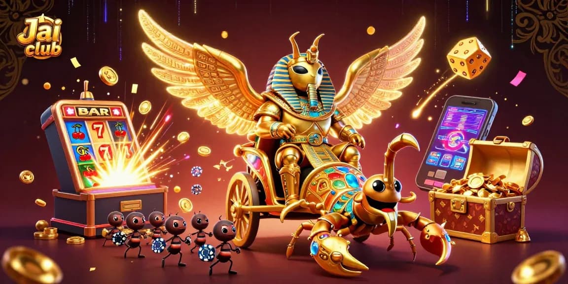 Engage in thrilling gameplay at Jai club with a vivid scene of winning moments and favorite games.