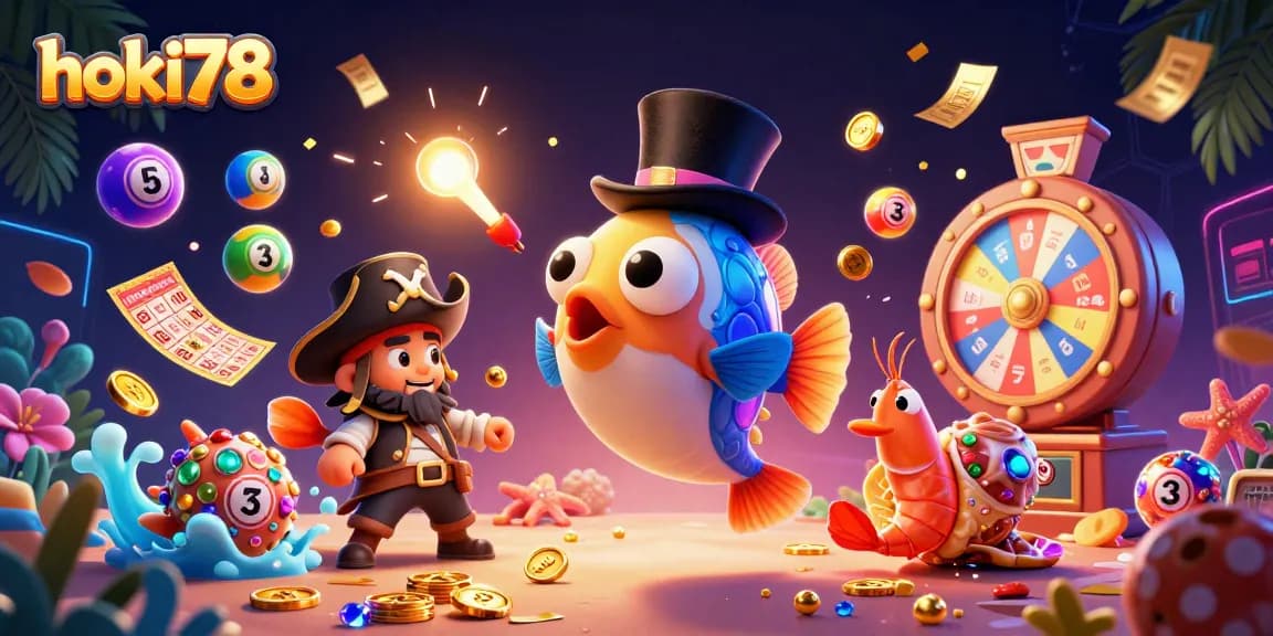 Menangkan hadiah jackpot bersama hoki78 dengan ilustrasi karakter kasino menarik dan penuh warna.