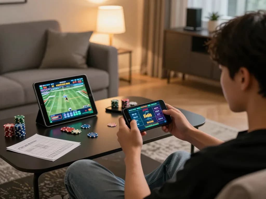 Engaging online betting experience on Fun88 app in a cozy home setting
