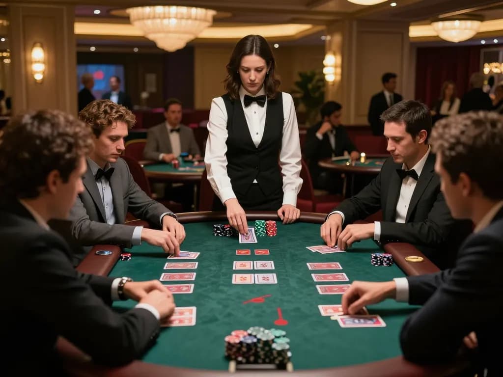 Hitclub scene showing players intensely focused on blackjack strategy and high-stakes gameplay