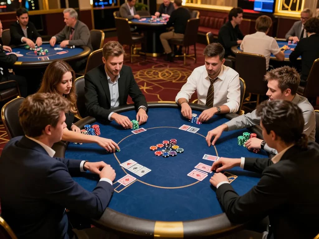 Experience the thrill of competitive poker at 888New with vibrant gameplay and strategic moments.