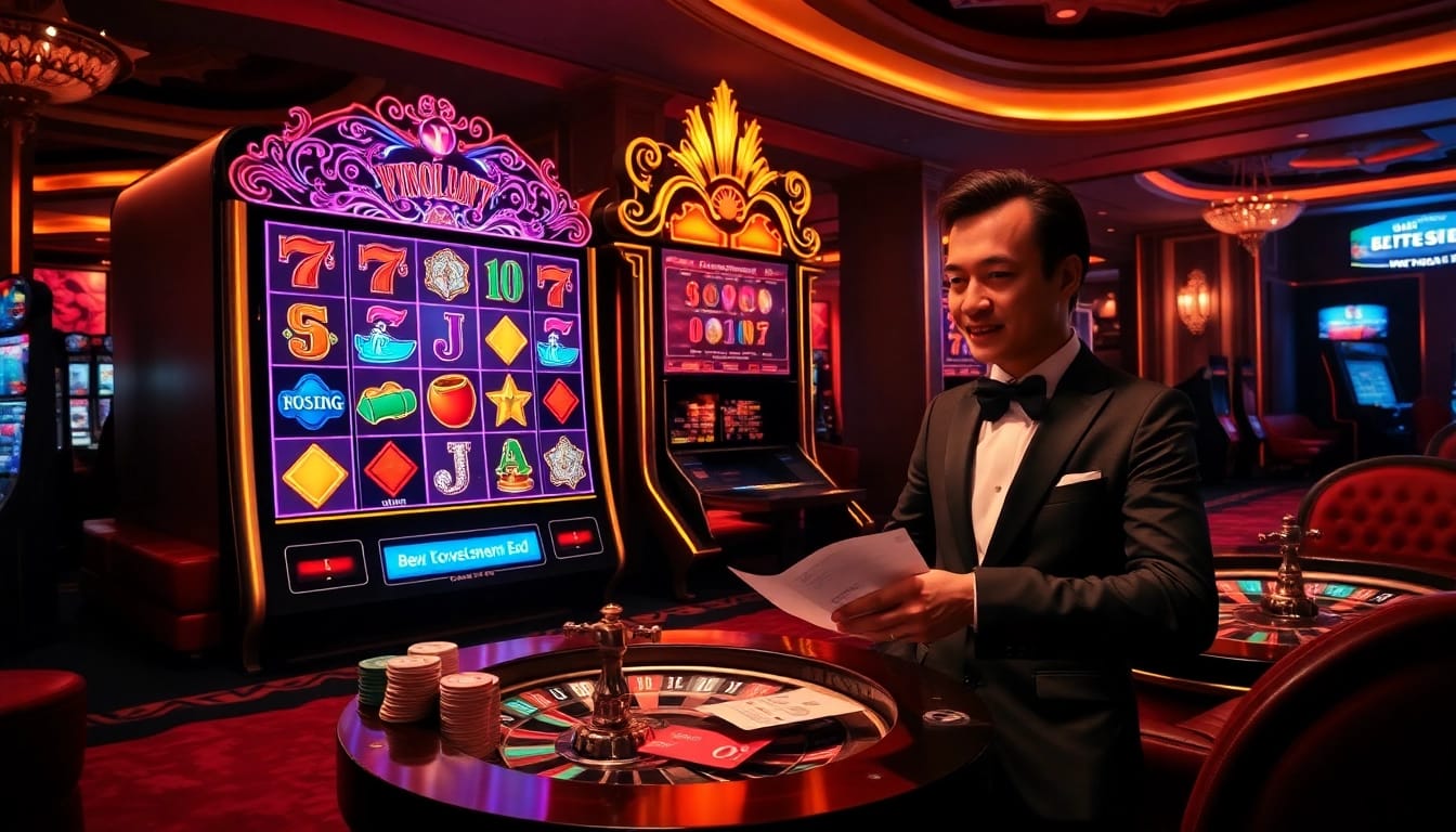 Experience the thrill of playing luxury12 at a luxurious slot machine casino.