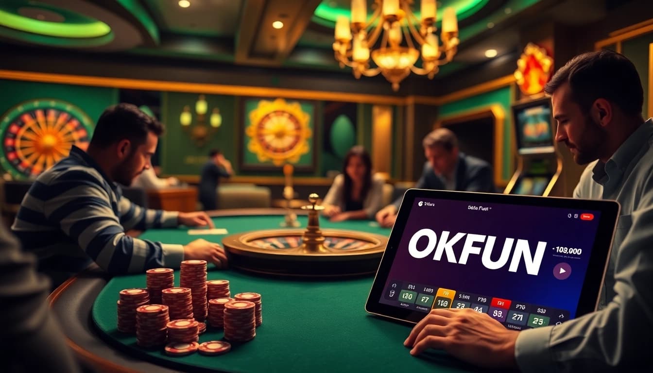 Engage in thrilling poker games at OKFUN Casino, where excitement meets luxury.