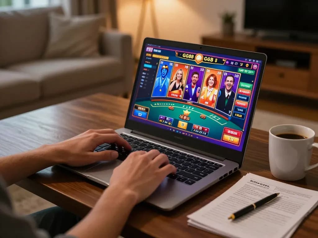 Engaging GG88 online casino gameplay with vibrant screen showing poker action