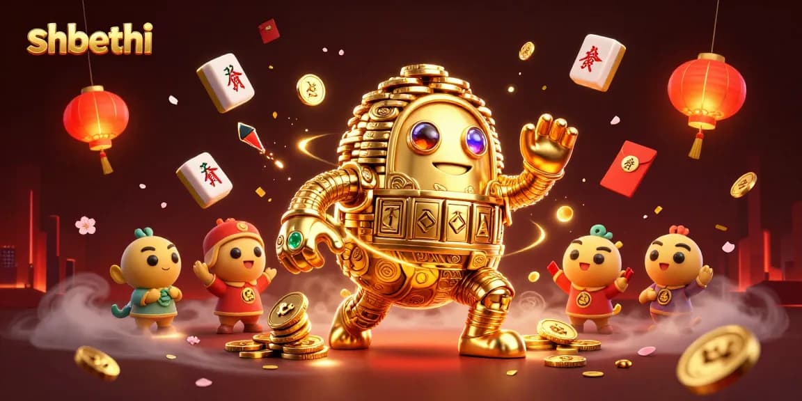 Engage in thrilling action with shbethi's vibrant casino experience featuring a golden golem.