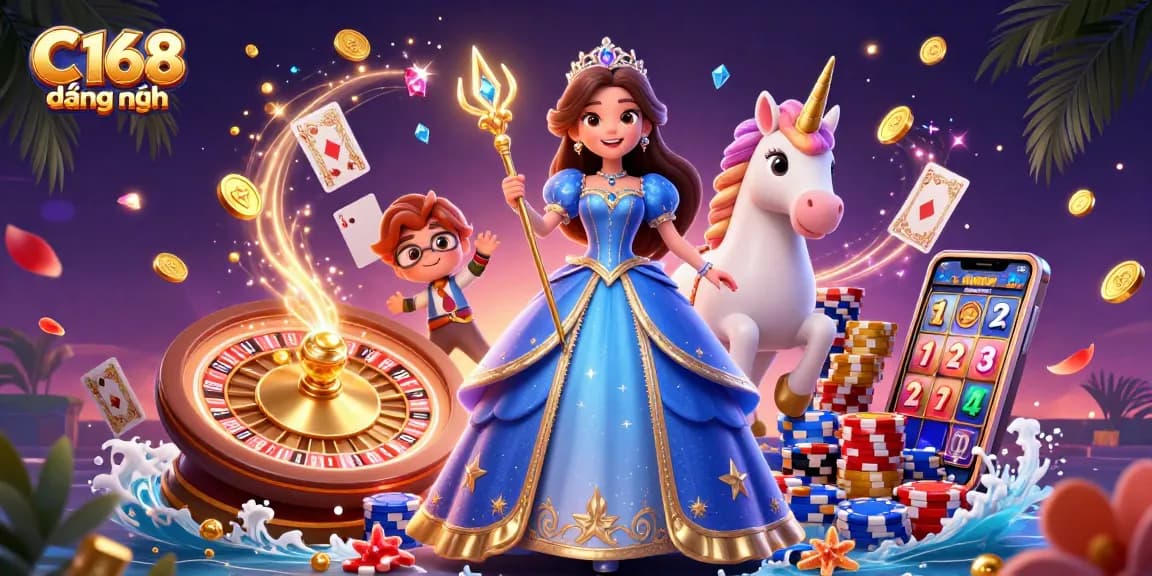 C168 đằng nhập captures the excitement of gaming with stunning visuals, featuring vibrant graphics and engaging casino elements.