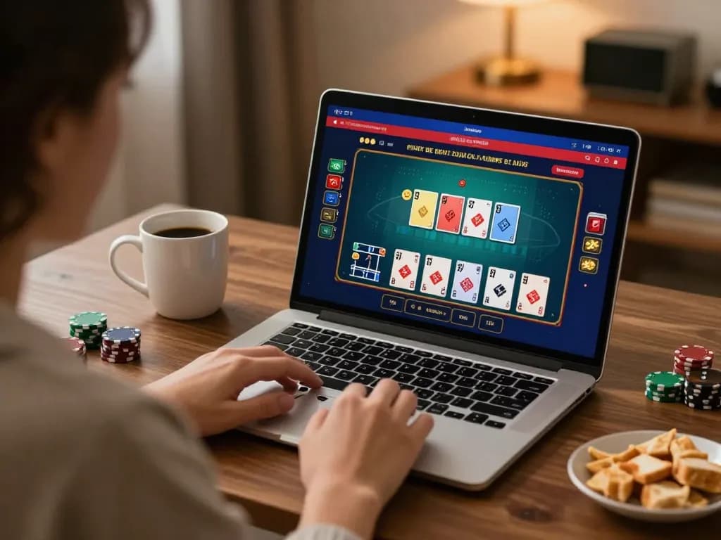 Player enjoying an exciting live dealer game at xo88 from the comfort of home