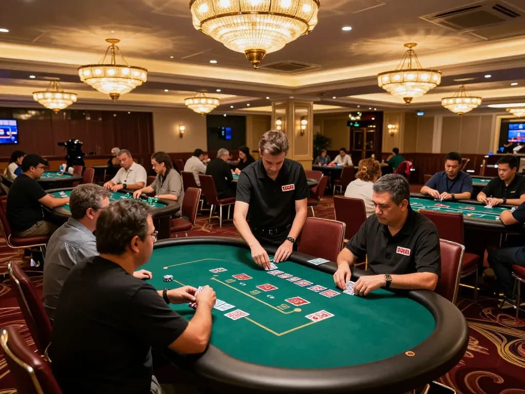 Players at TG88 casino engaged in thrilling poker games, showcasing strategy and excitement.