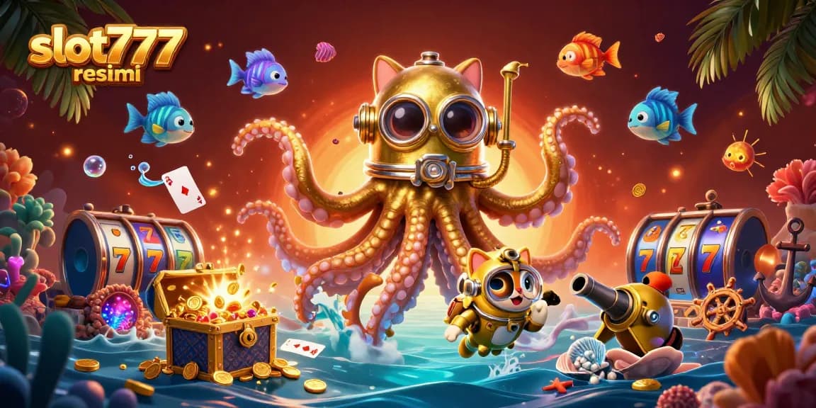 Experience big wins with slot777 resmi in this vibrant casino-themed underwater adventure.