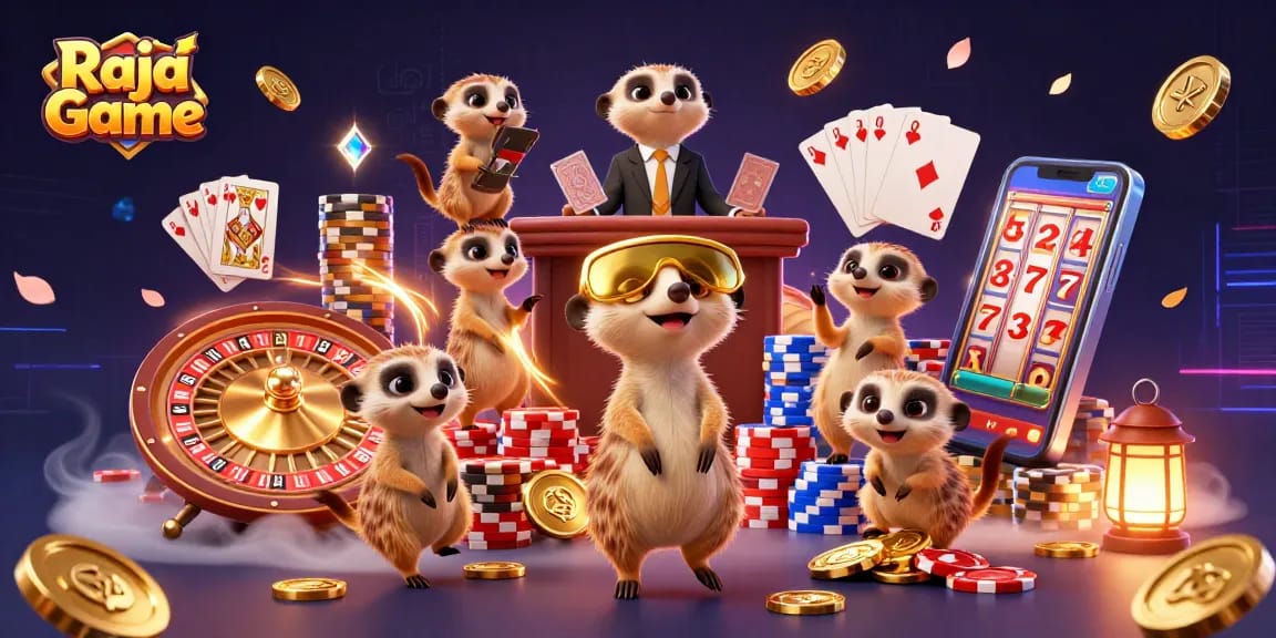 Players enjoy thrilling betting action at Raja Game's elaborate casino with immersive gameplay.