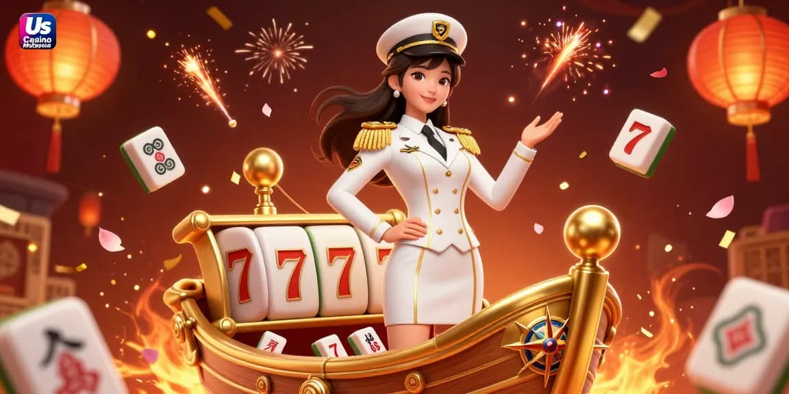 Experience thrilling excitement at Us Casino Malaysia with vibrant slot games and a stunning 3D scene.