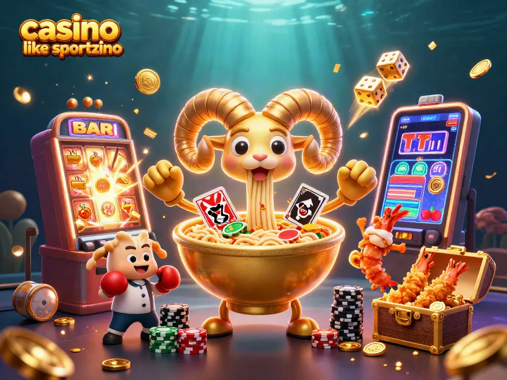 Engage with the casino like Sportzino experience in a vibrant and playful 3D scene.