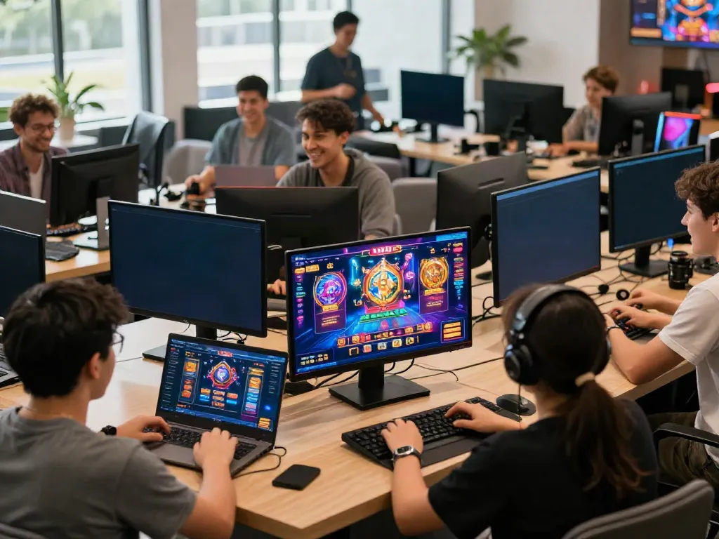 A80 gaming platform scene with players engaged in exciting online games.