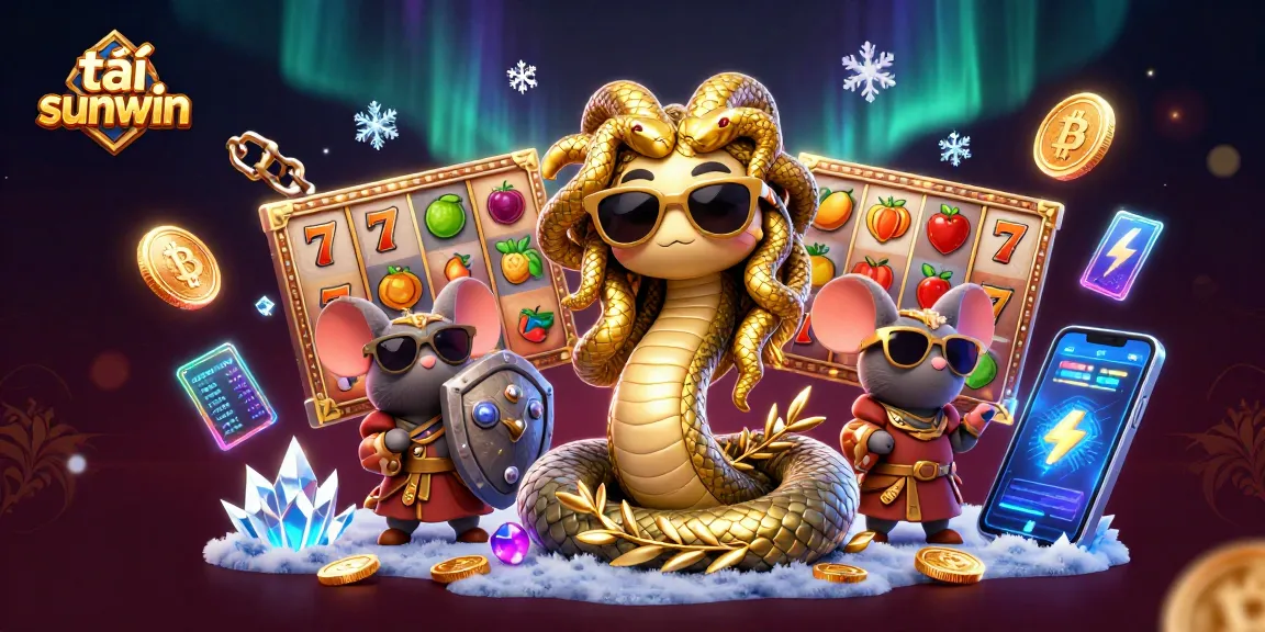 Experience the excitement of tải sunwin with iconic gaming symbols in a vibrant, engaging scene.