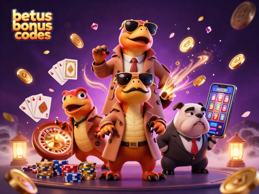 Experience the excitement of betus bonus codes with daring raptors in a casino scene filled with treasures.