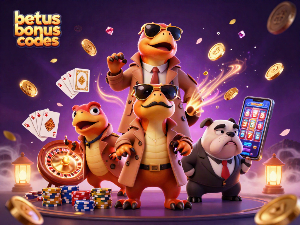 Experience the excitement of betus bonus codes with daring raptors in a casino scene filled with treasures.