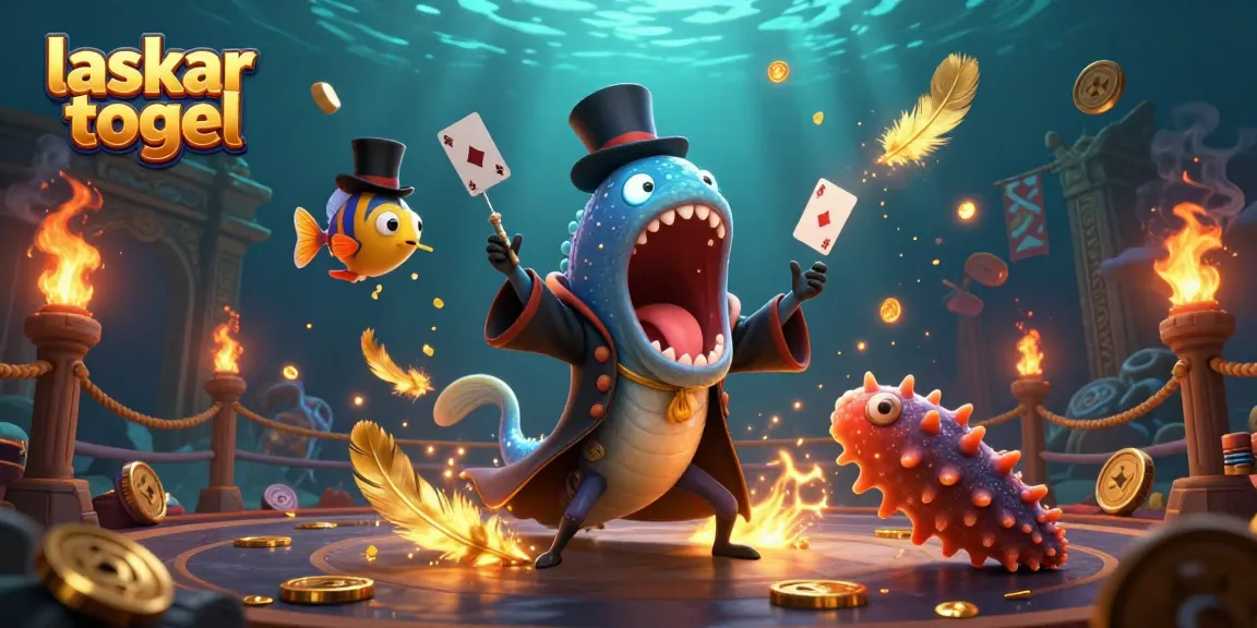 Engage in laskar togel with a magical underwater casino scene featuring whimsical sea creatures.