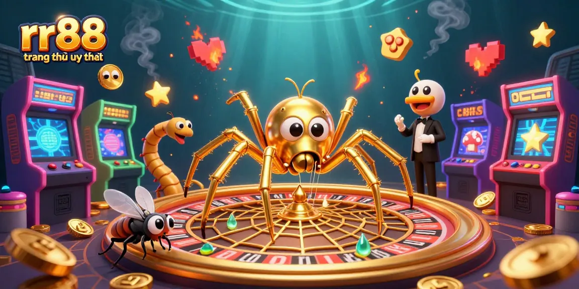 Experience the thrill of rr88 trang chủ uy tín with a dynamic scene of betting illustrated in 3D.