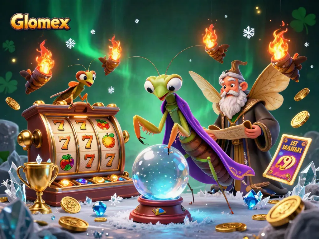 Engage with Glomex's thrilling casino world featuring vibrant slot reels and lucky jackpots.