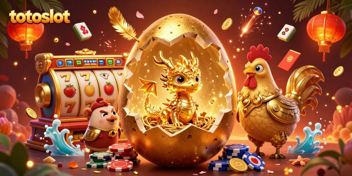 Engage with totoslot to win big at the vibrant casino featuring golden dragons and slot reels.