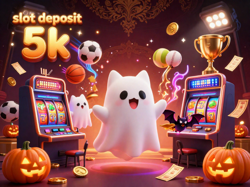 Engage with the vibrant world of slot deposit 5k featuring a ghost cat and dynamic slots.