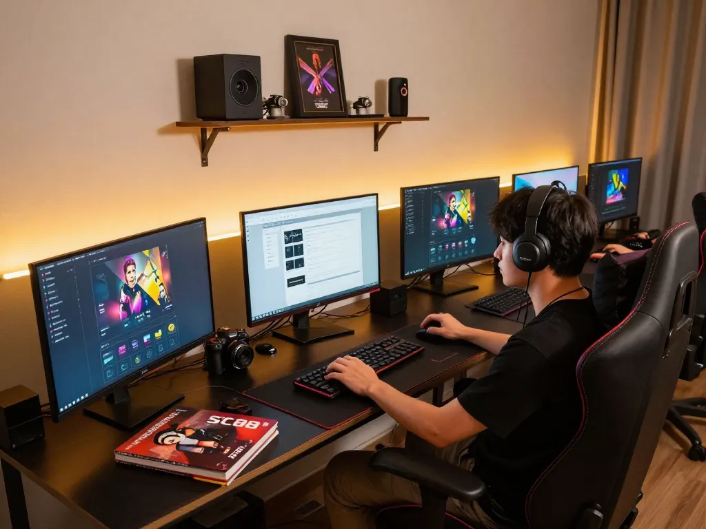 Player engaging with SC88 online casino platform on multiple screens for an immersive experience