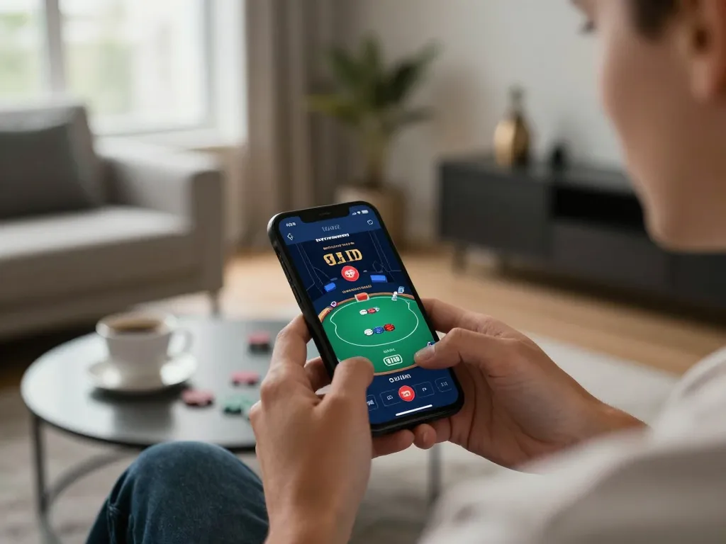 Engaging gameplay on Win678 mobile app with strategic poker interface.