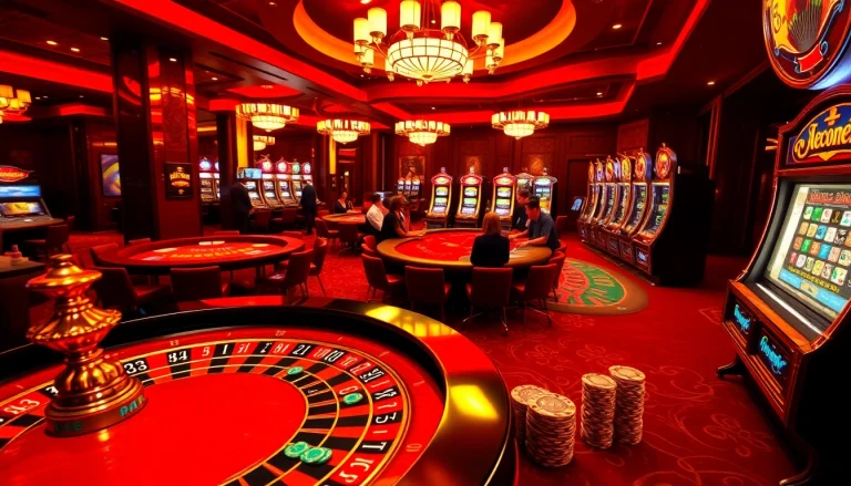 Experience the thrill of KJC at a luxurious casino with vibrant games and glamorous surroundings.