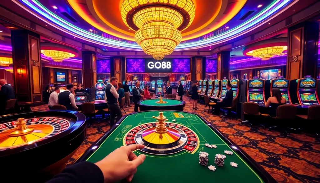 Win big at GO88 with exhilarating casino tables and slot machines in a luxurious setting.