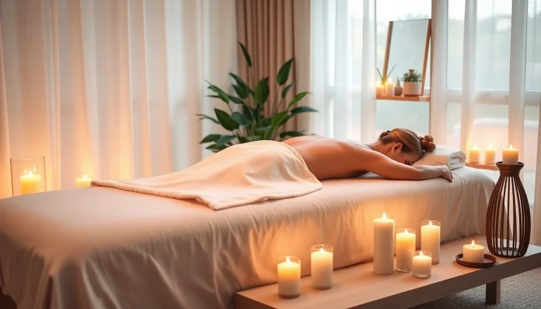 Relaxing home massage session highlighting 평택출장마사지 service with calming ambiance.