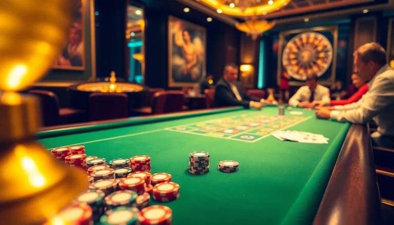 Experience the thrill of J88 gaming with vibrant casino tables and engaged players.