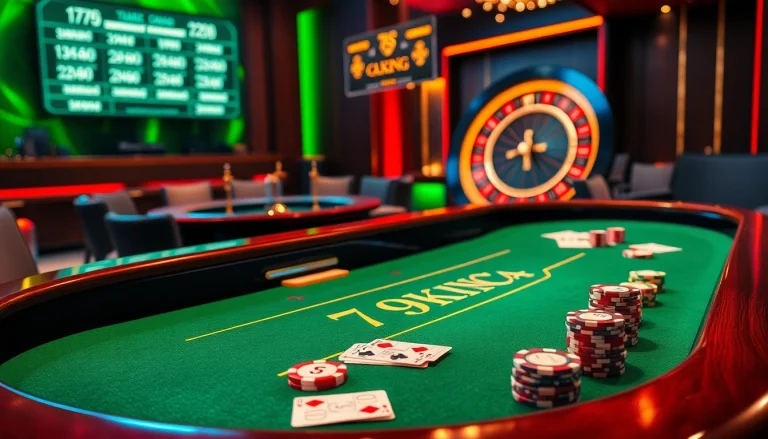 Experience the thrill of winning at 79king4 with an elegant casino table setup, showcasing premium gaming.