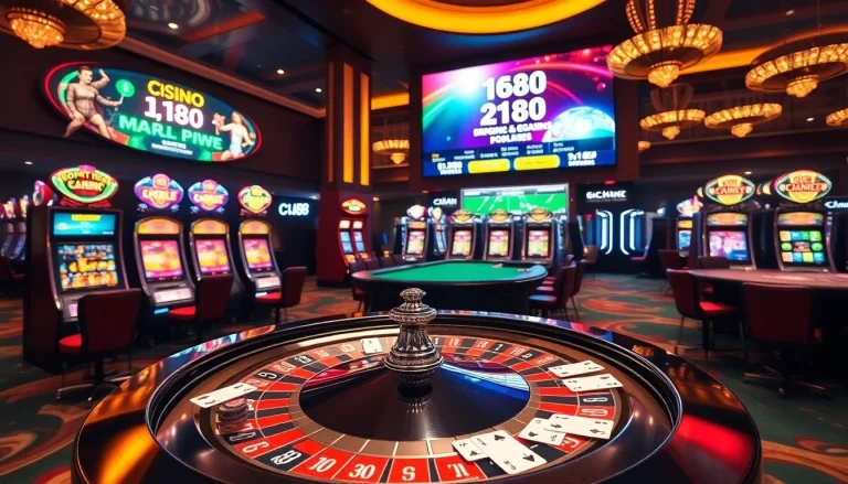 C168 members playing high-stakes gambling at a luxurious casino featuring roulette tables and slot machines.