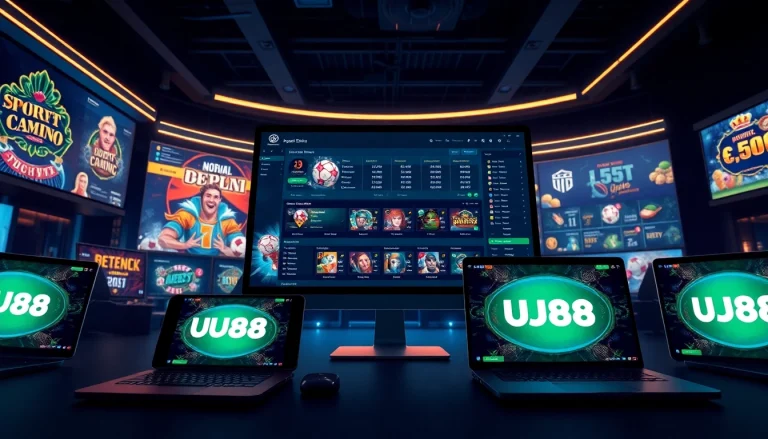 UU88 online betting platform showcasing interactive gaming experience with vibrant colors.