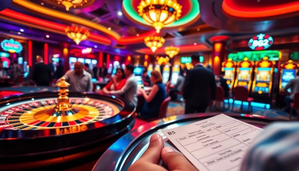 B52 casino players engaged in high-stakes action at a vibrant roulette table.