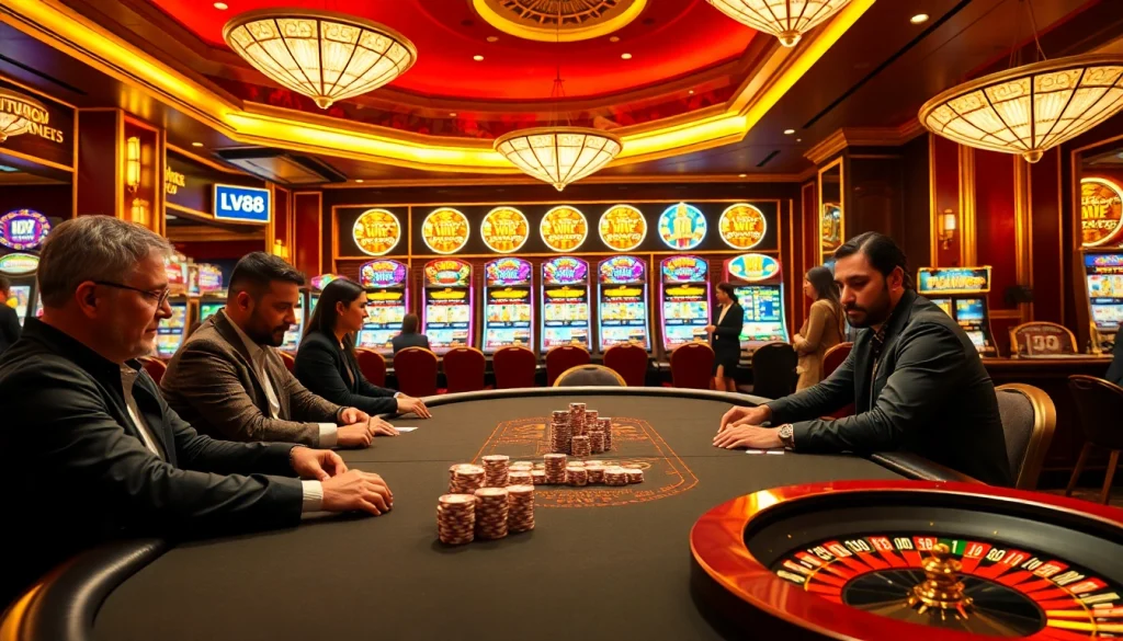 Experience the excitement of betting strategies at LV88's luxurious casino.
