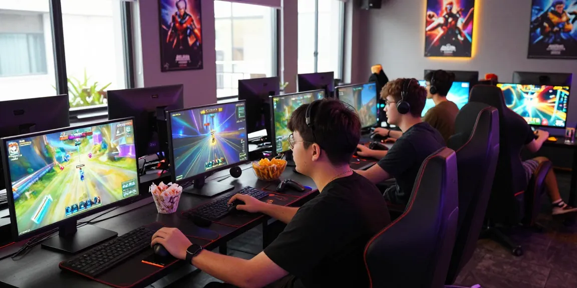 Pengalaman bermain game online di https://collectnews01.com/ひぐらしのなく頃に漫画順番 dengan pemain yang terlibat dalam permainan di lounge modern.